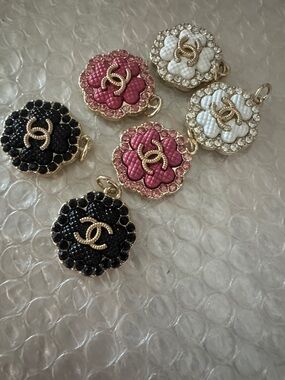 Designer charm zipper pull large 6 pc